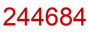 Number 244684 red image