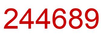 Number 244689 red image