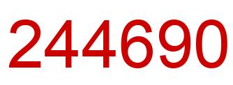 Number 244690 red image