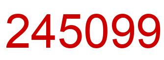 Number 245099 red image