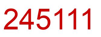 Number 245111 red image