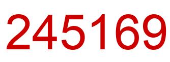 Number 245169 red image