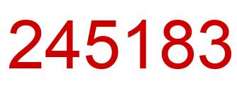 Number 245183 red image