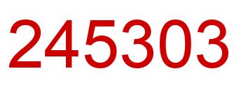 Number 245303 red image