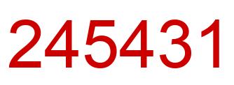 Number 245431 red image