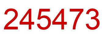 Number 245473 red image