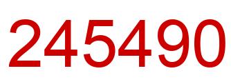 Number 245490 red image