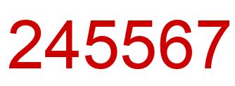 Número 245567 imagen rojo