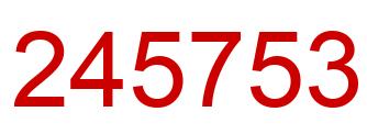 Número 245753 imagen rojo