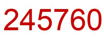 Number 245760 red image
