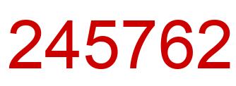 Number 245762 red image