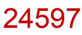 Number 24597 red image