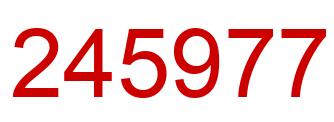 Number 245977 red image