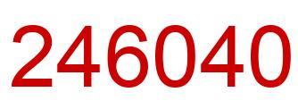 Number 246040 red image