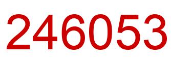 Number 246053 red image