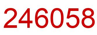 Number 246058 red image