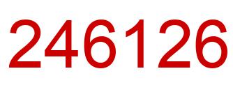 Number 246126 red image