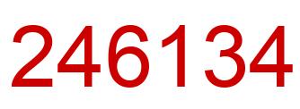 Number 246134 red image