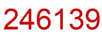 Number 246139 red image