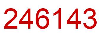 Number 246143 red image
