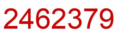 Number 2462379 red image