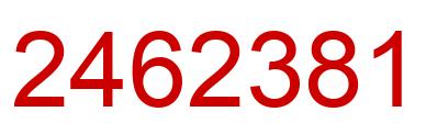 Number 2462381 red image