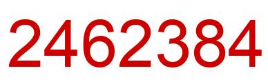 Number 2462384 red image