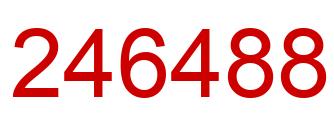 Number 246488 red image