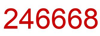 Número 246668 imagen rojo