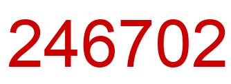 Número 246702 imagen rojo