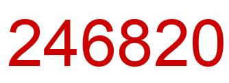 Número 246820 imagen rojo