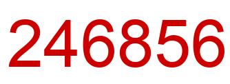 Número 246856 imagen rojo