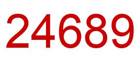 Number 24689 red image