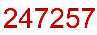 Número 247257 imagen rojo