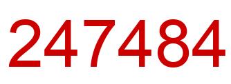 Number 247484 red image