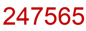 Número 247565 imagen rojo