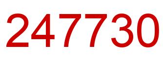 Number 247730 red image