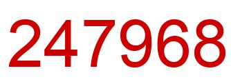 Number 247968 red image