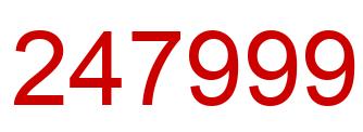 Number 247999 red image