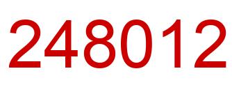 Number 248012 red image