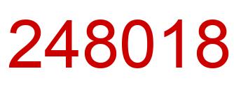 Number 248018 red image
