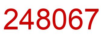 Número 248067 imagen rojo