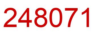 Number 248071 red image