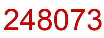 Number 248073 red image