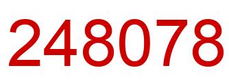 Number 248078 red image