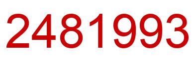 Número 2481993 imagen rojo