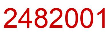 Number 2482001 red image