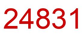 Number 24831 red image