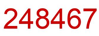 Number 248467 red image