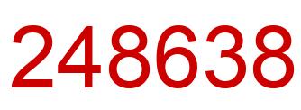 Number 248638 red image